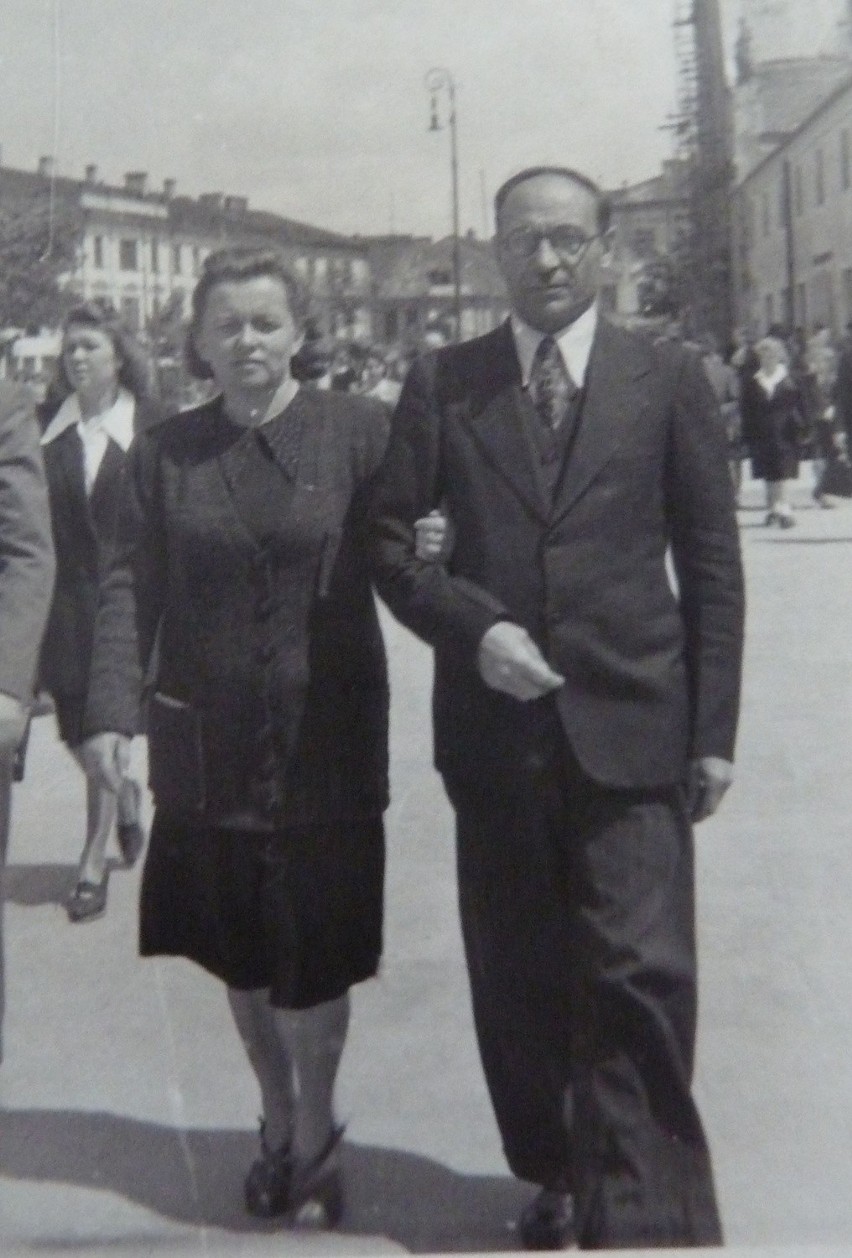 Ok. 1939 r. Lublin. Mikołaj Łoziński z żoną Lidią, rodzice...