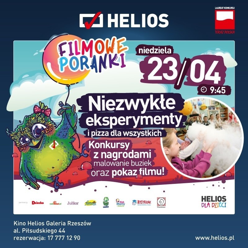 Filmowe Poranki - Helios Galeria Rzeszów Konkurs
