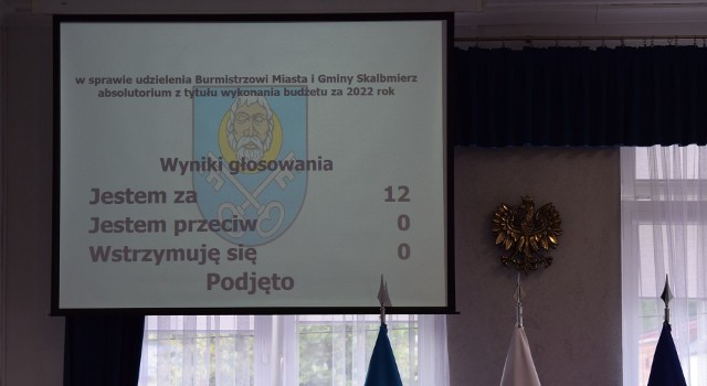 Rada Miejska w Skalbmierzu jednogłośnie udzieliła burmistrzowi Markowi Juszczykowi wotum zaufania i absolutorium.