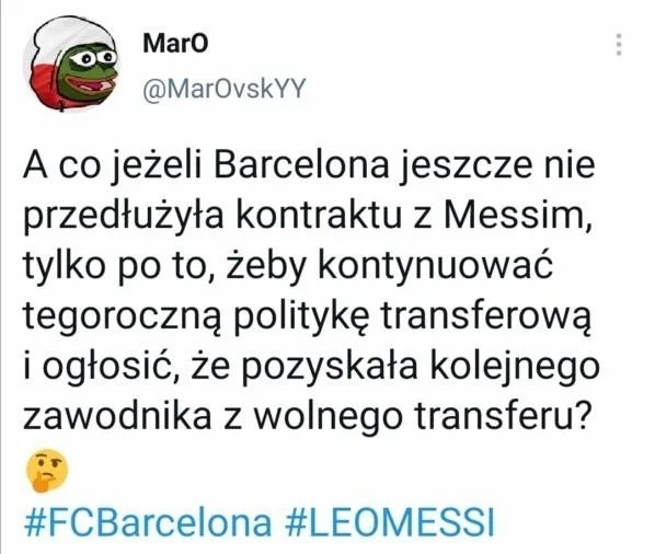 Memy o Leo Messim, który pozostaje bez kontraktu z FC...