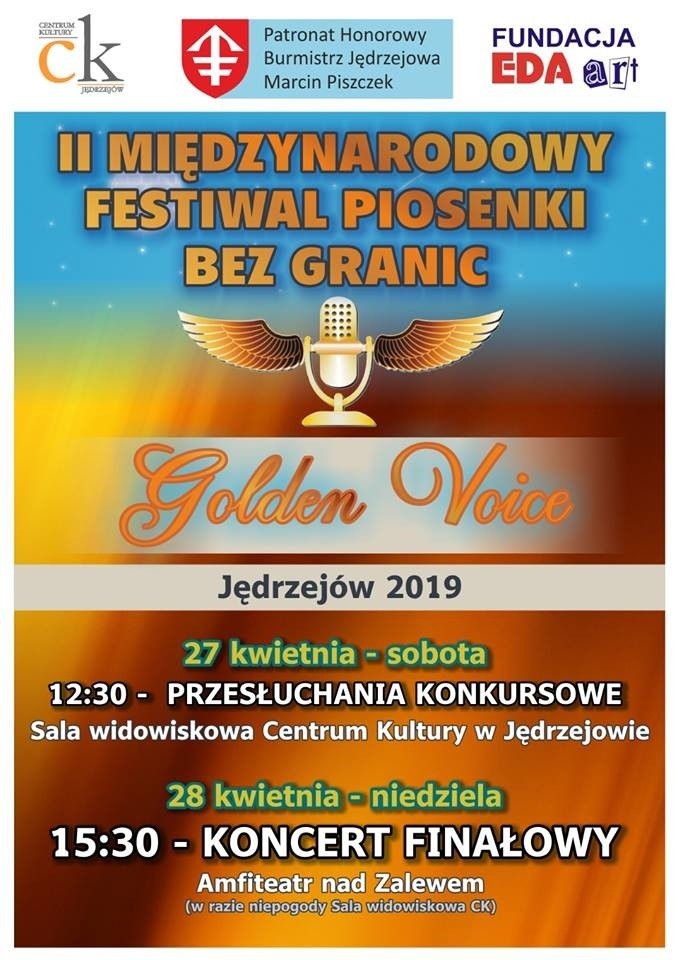 II Międzynarodowy festiwal piosenki bez granic "Golden Voice" w Jędrzejowie!