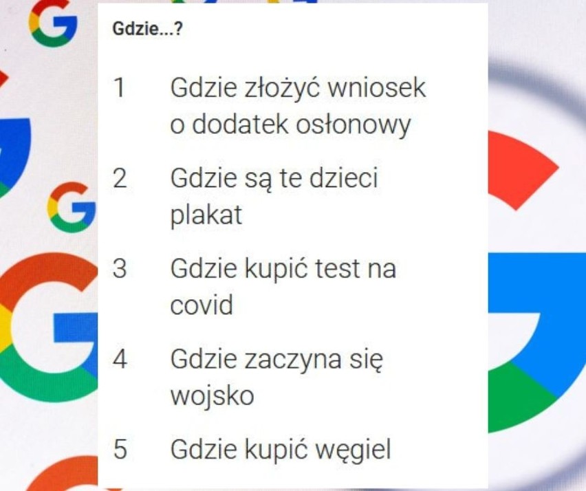 Najpopularniejsze wyniki w wyszukiwarce Google w 2022 roku....