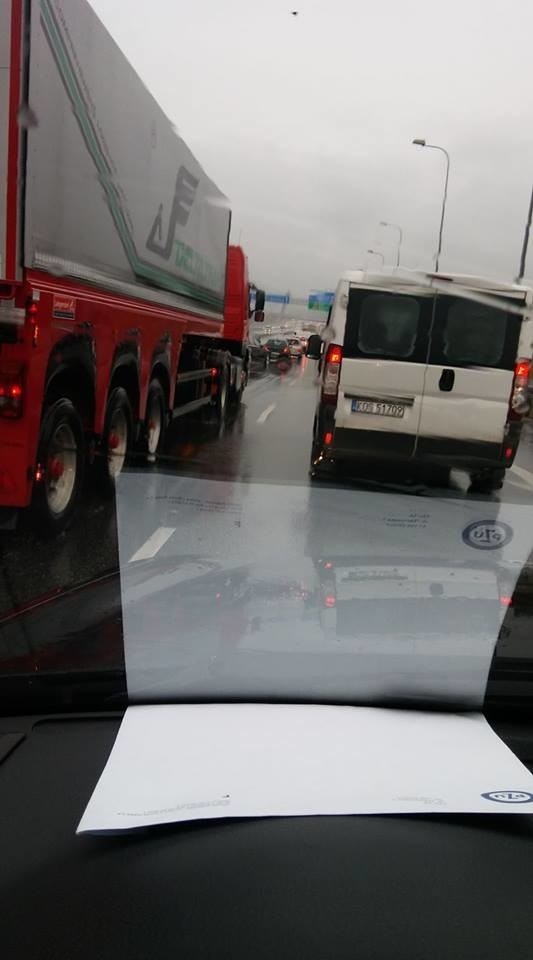 Wypadek na autostradzie A4 w Gliwicach Sośnicy