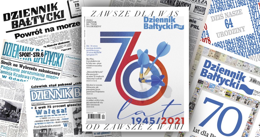 Dodatek urodzinowy "Dziennika Bałtyckiego". To już 76 lat! Zobaczcie, jak się zmieniała się nasza gazeta