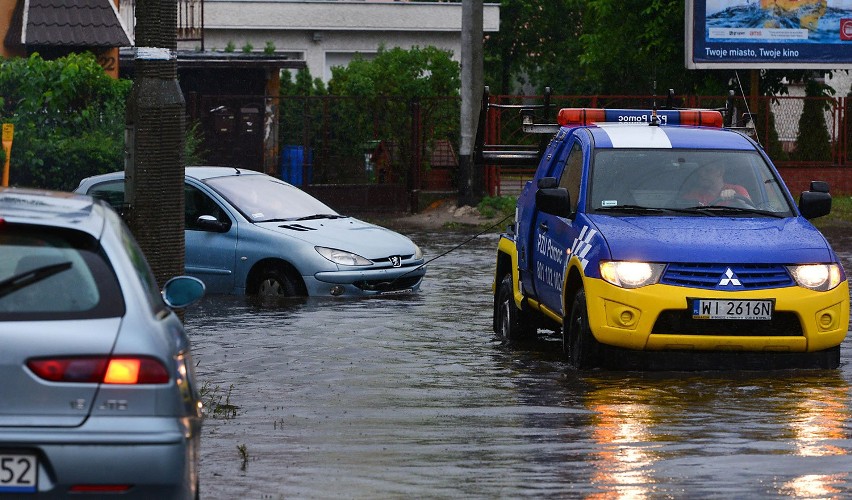 Bydgoskie ulice znów zalane