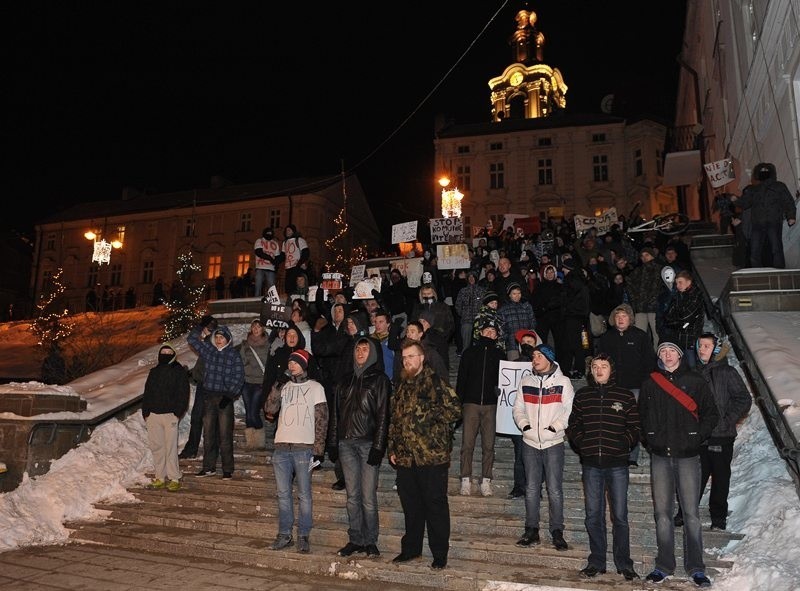 Protest przeciwko ACTA w Przemyślu...