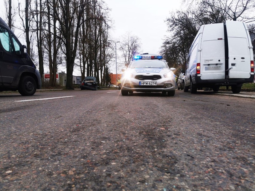 Wypadek w Koszalinie. Zderzenie dwóch aut na ulicy Morskiej [zdjęcia]