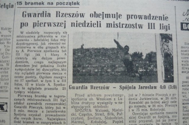 Gazeta Nowiny Rzeszowskie z 1954 roku.