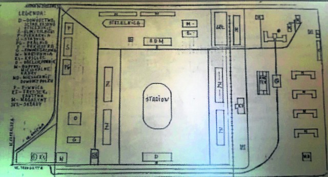 Plan koszar 42 pułku piechoty. Białostocki garnizon wojskowy 1919 - 1939.