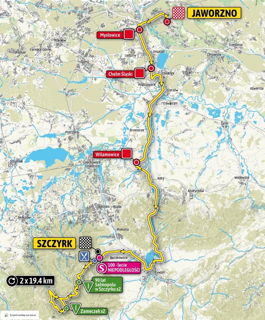 4.etap - 7 sierpnia Jaworzno – Szczyrk (179 km)