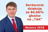 Marcin Skonieczka zdobył 84 -procentowe poparcie na wójta Płużnicy
