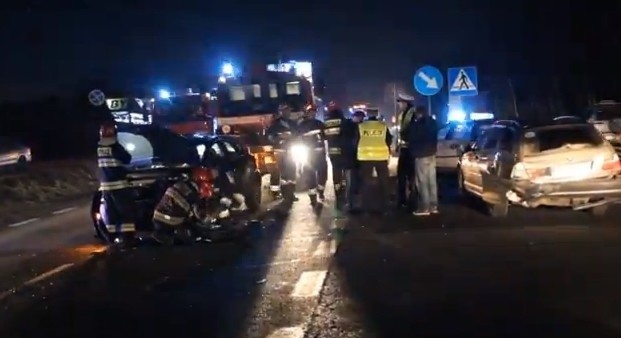 Wypadek na DK1 w Czechowicach-Dziedzicach