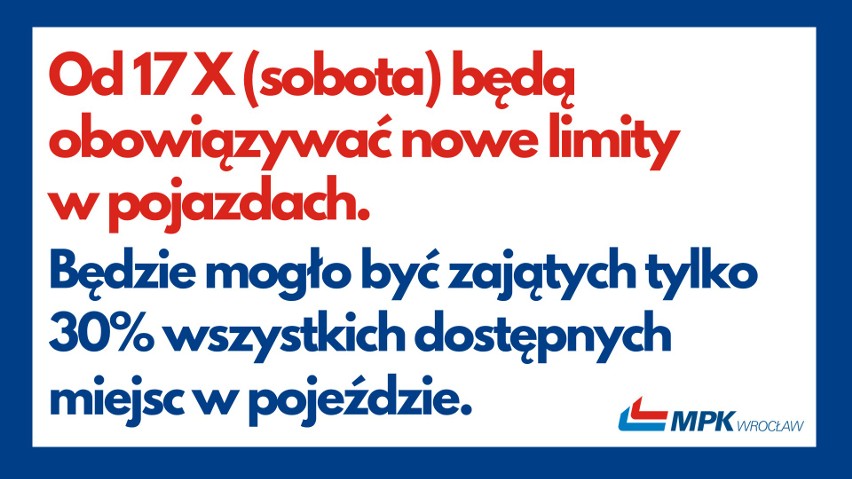 Nowe obostrzenia w MPK Wrocław. Limity pasażerów, wzmożone kontrole. Koniec z przepełnionymi autobusami