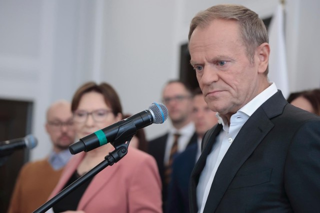 Donald Tusk na spotkaniu z mieszkańcami Inowrocławia głównie krytykował obecny rząd.
