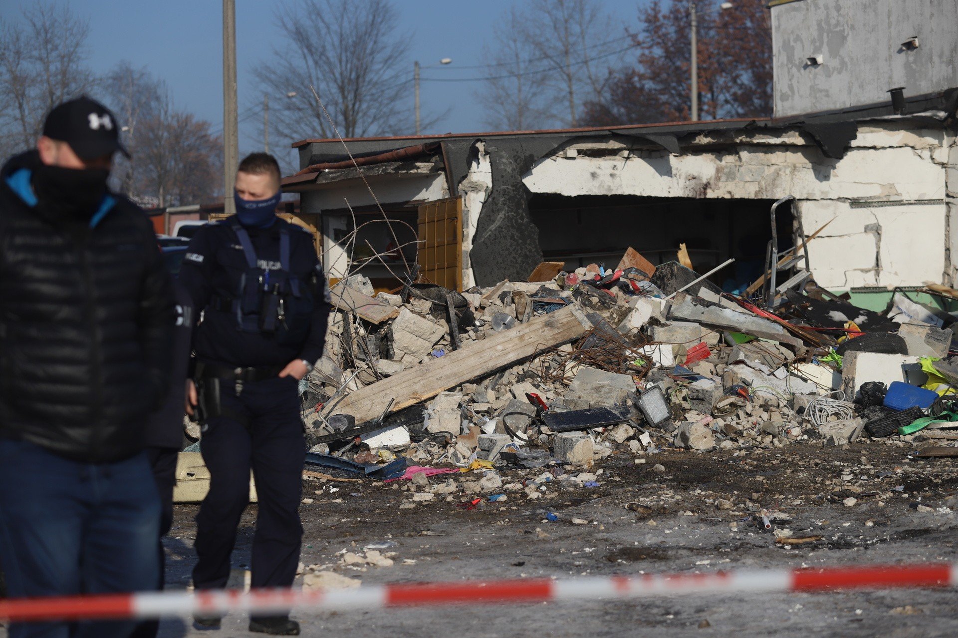 Wybuch gazu w Sosnowcu zmiótł trzy garaże z powierzchni