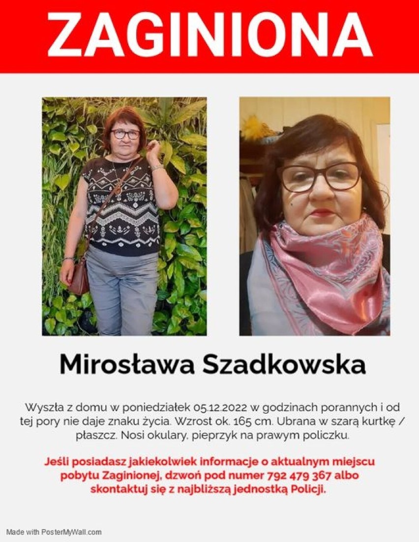 Mirosława Szadkowska zaginęła