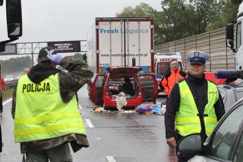 Śmiertelny wypadek na A4 pod Wrocławiem, 03.10.2017