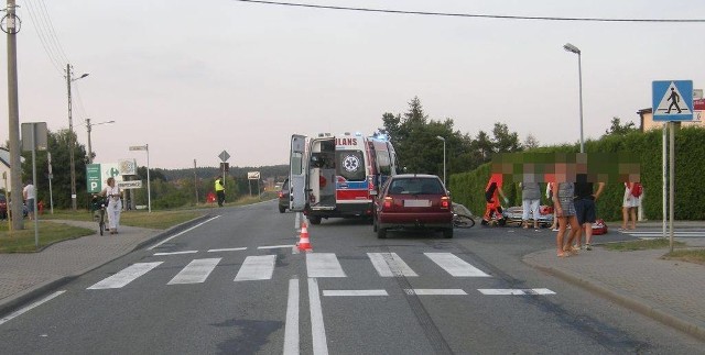 Potrącenie rowerzystki w Krapkowicach.