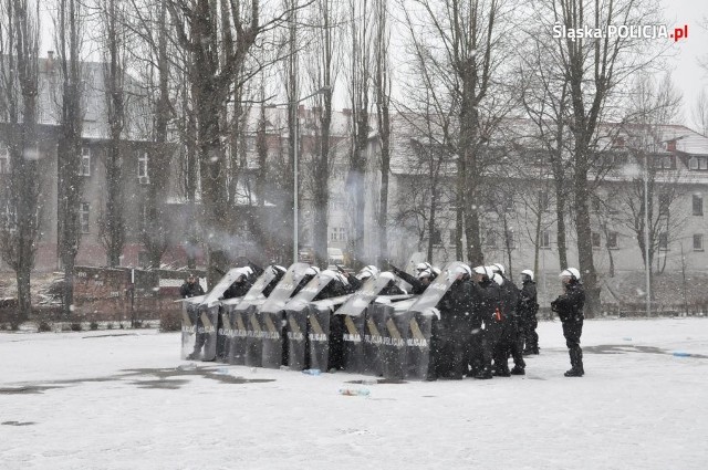 Pokaz policjantów z Katowic dla niemieckich kursantów