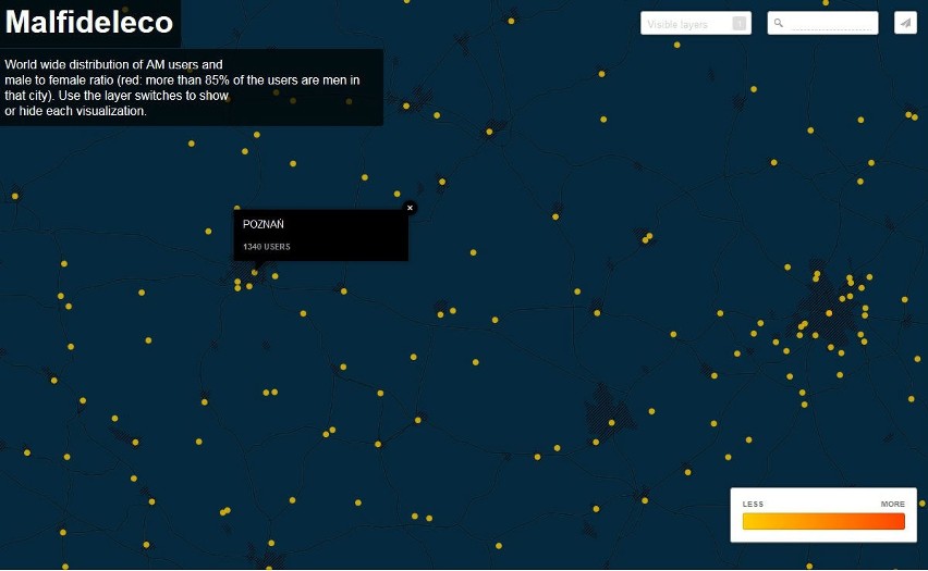 Mapa zdrady w Polsce. Z portalu Ashley Madison korzysta też...