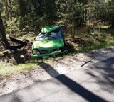 Wypadek w Borowym Młynie w powiecie świeckim. Zderzyły się dwa samochody [zdjęcia]