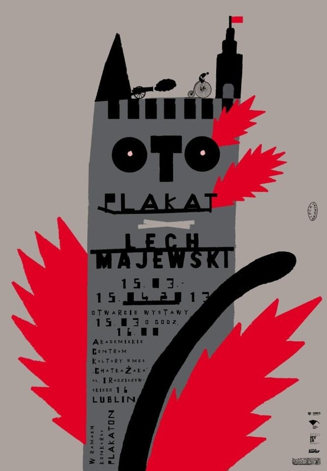 Plakat Lecha Majewskiego specjalnie dla lubelskiej wystawy