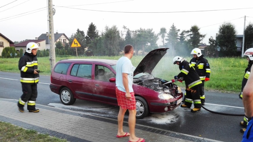 Pożar samochodu w Gaszowicach