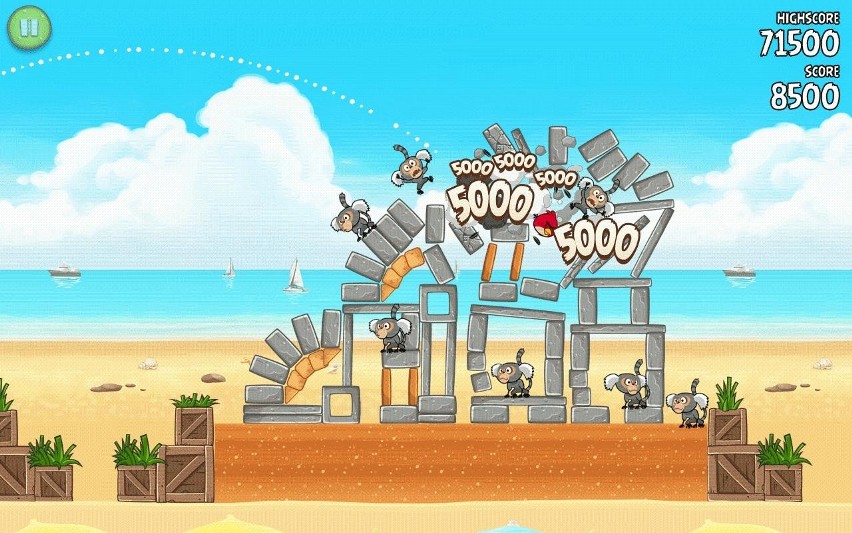 Kadr z gry "Angry Birds: Rio"