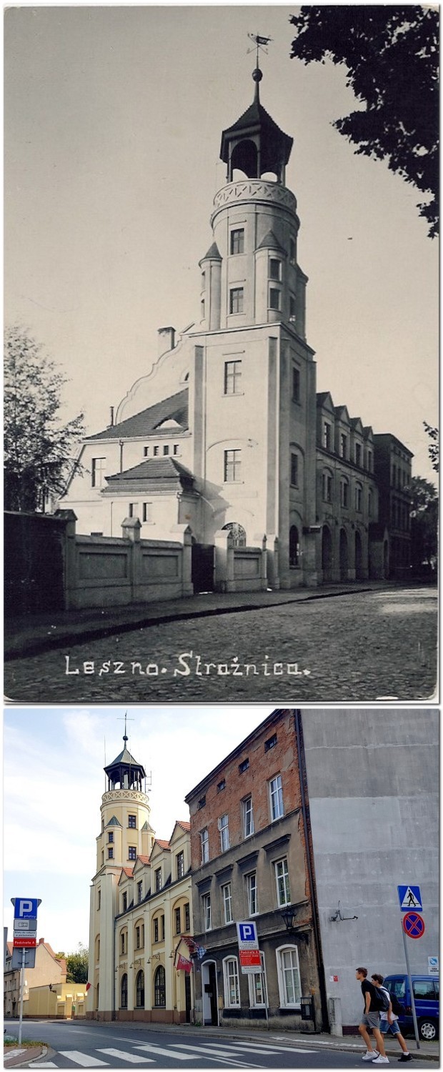 Wałowa - dawna strażnica pożarnicza - dziś jedna z siedzib Urzędu Miasta w Lesznie