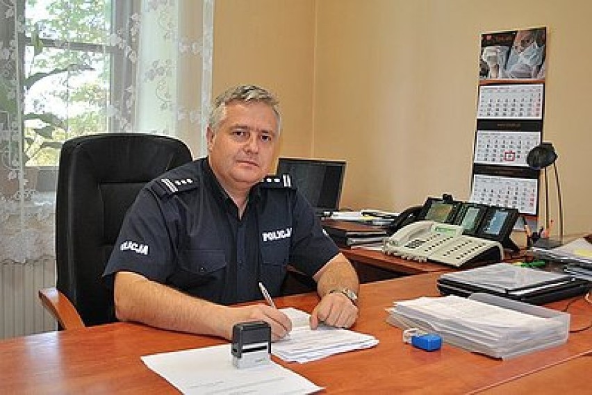 Inspektor Krzysztof Chrobak, komendant powiatowy policji w...