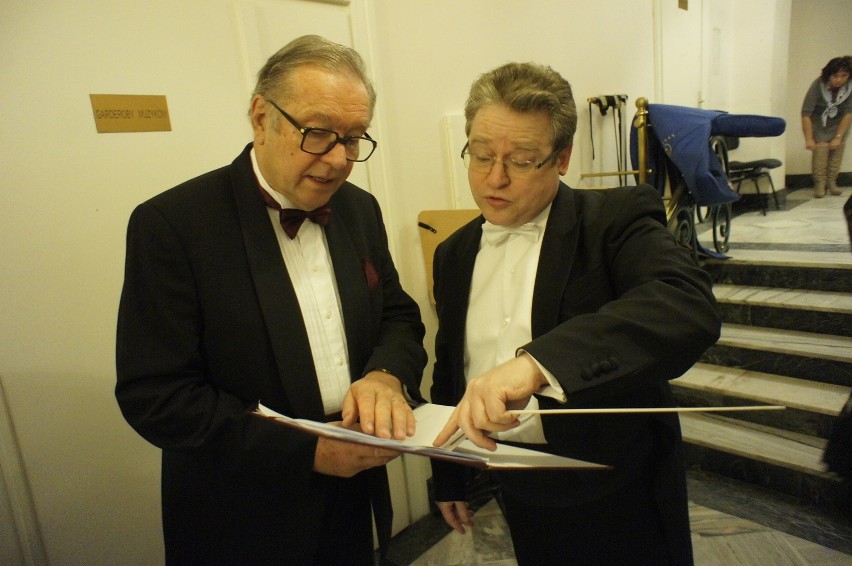 Krzysztof Zanussi i rosyjski dyrygent Evgeny Volynski