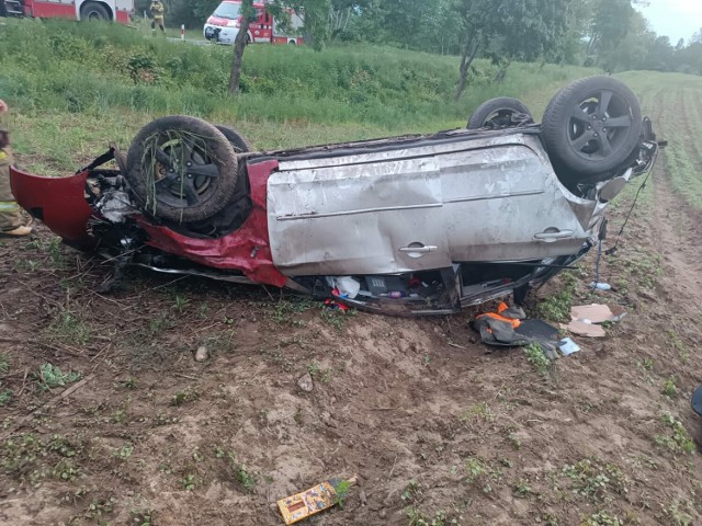 Wypadek na DK172 koło Barwic