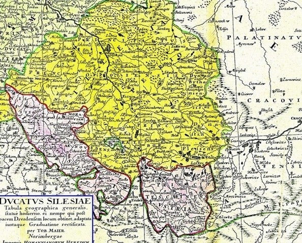 Mapa Śląska z 1752 r.