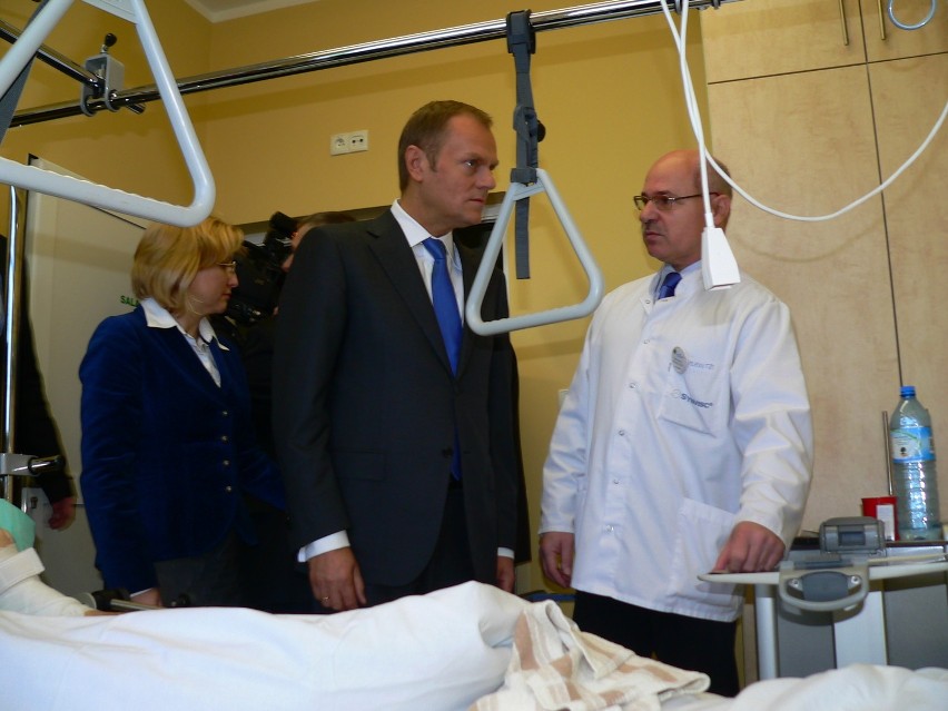 Pleszew - Premier był w szpitalu