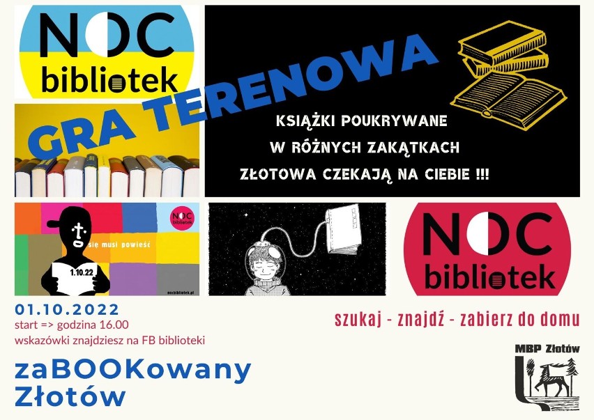 To się musi powieść! Czyli złotowska noc bibliotek. MBP w Złotowie zaprasza na grę miejską i inne atrakcje już w sobotę