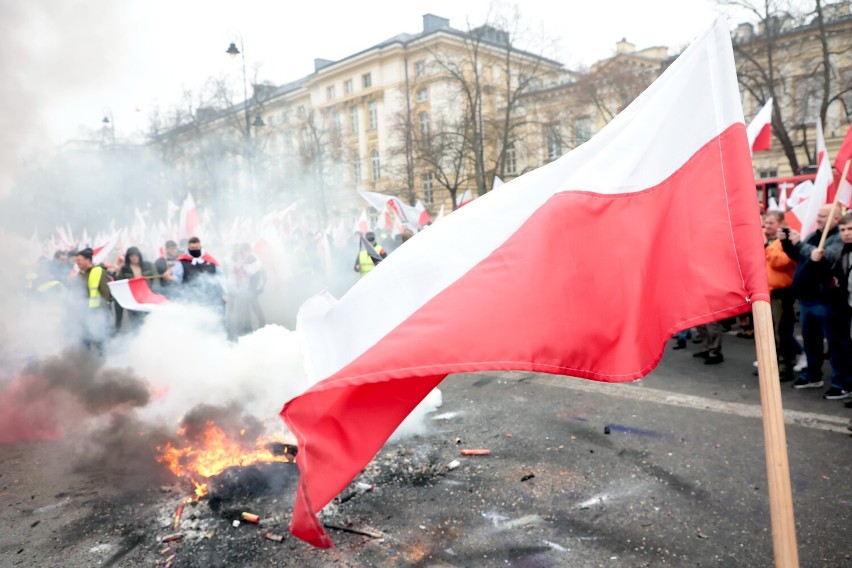 Tak wyglądał ostatni protest rolników w Warszawie - 6.03.2024