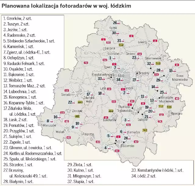 Nowe fotoradary w Łódzkiem