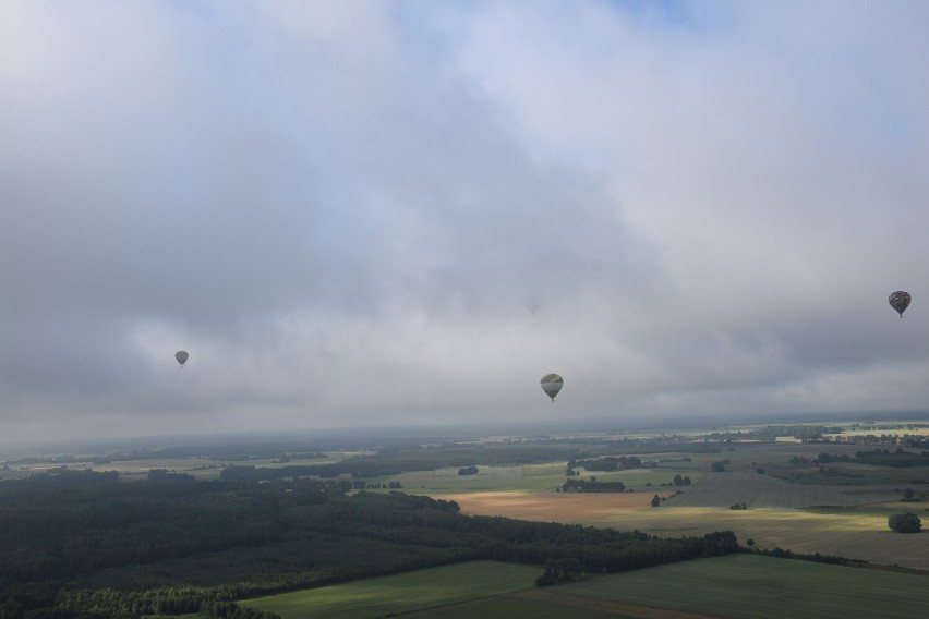 Widok na gminę Szczecinek z pokładu balona