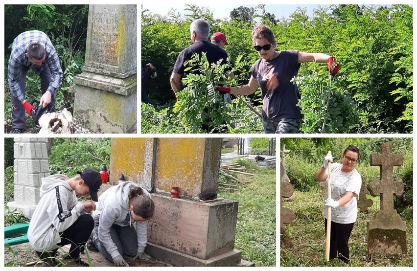 Wolontariusze wrócili już z Ukrainy, gdzie sprzątali polskie cmentarze [ZDJĘCIA]