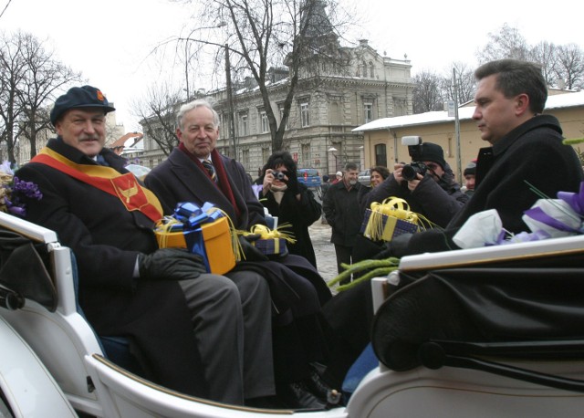 Trzech Króli AD 2005. Byli prezydenci: Łodzi - Jerzy Kropiwnicki , Pabianic - Jan Berner i Zgierza - Karol Maśliński.