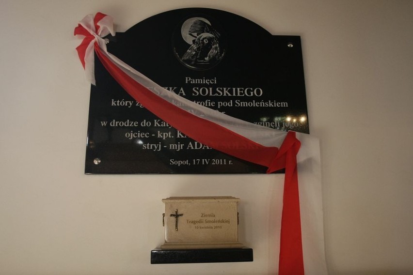 Tablica ku pamięci Leszka Solskiego w sopockim kościele &quot;Gwiazda Morza&quot;