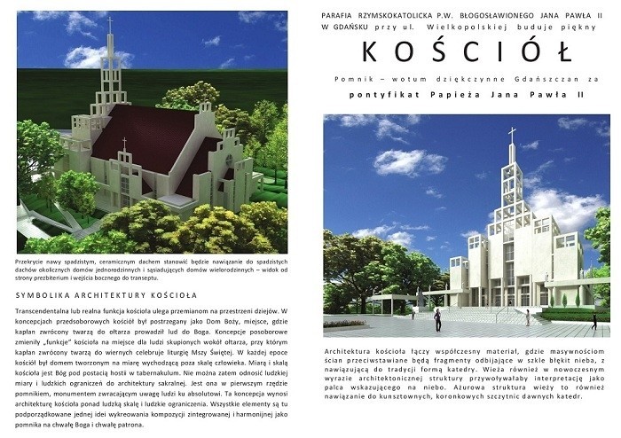 Abp Głódź pokazał ostateczny projekt kościoła na Łostowicach. Wśród radnych PO zawrzało