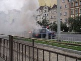 Wrocław: Pożar samochodu na Nowym Świecie (ZDJĘCIA)