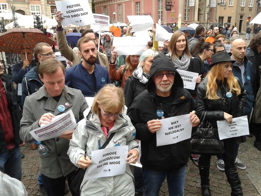 W Gdańsku odbyła się manifestacja "Uchodźcy Mile Widziani" [ZDJĘCIA, WIDEO] 