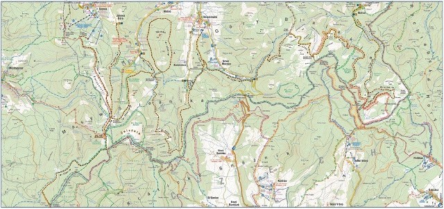 Mapki dostępne są w gminnej informacji turystycznej