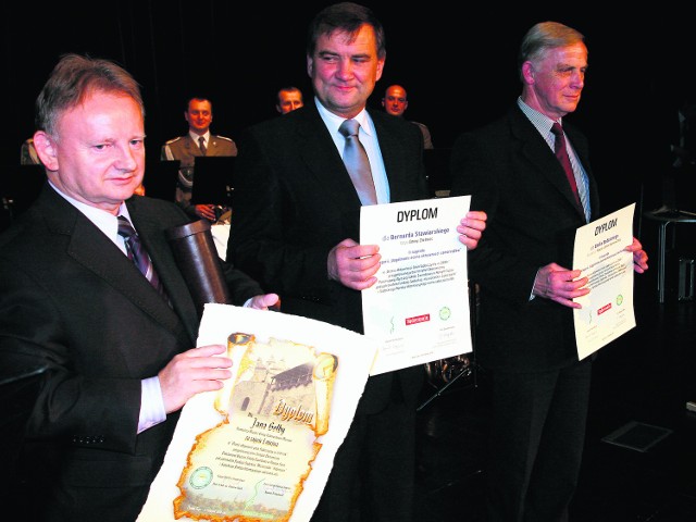 Od lewej Jan Golba, Bernard Stawiarski i Emil Bodziony