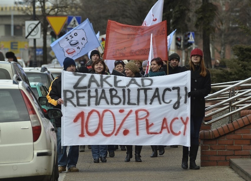 Gdańsk: Protest pracowników Szpitala Specjalistycznego w Kościerzynie [ZDJĘCIA]