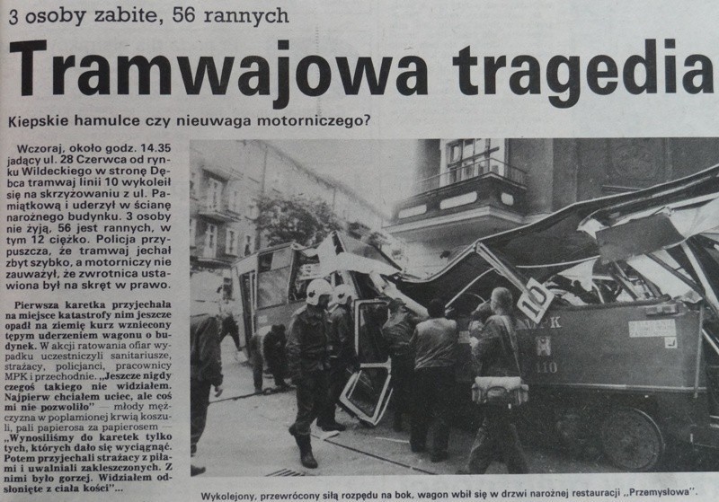 Katastrofa tramwajowa - Poznań 8 września 1993