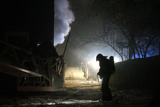 Pożar drewnianego budynku przy Brackiej 53