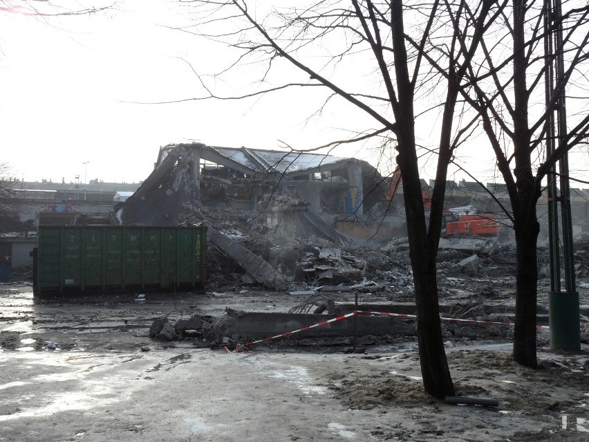 Wyburzanie dworca PKP w Katowicach